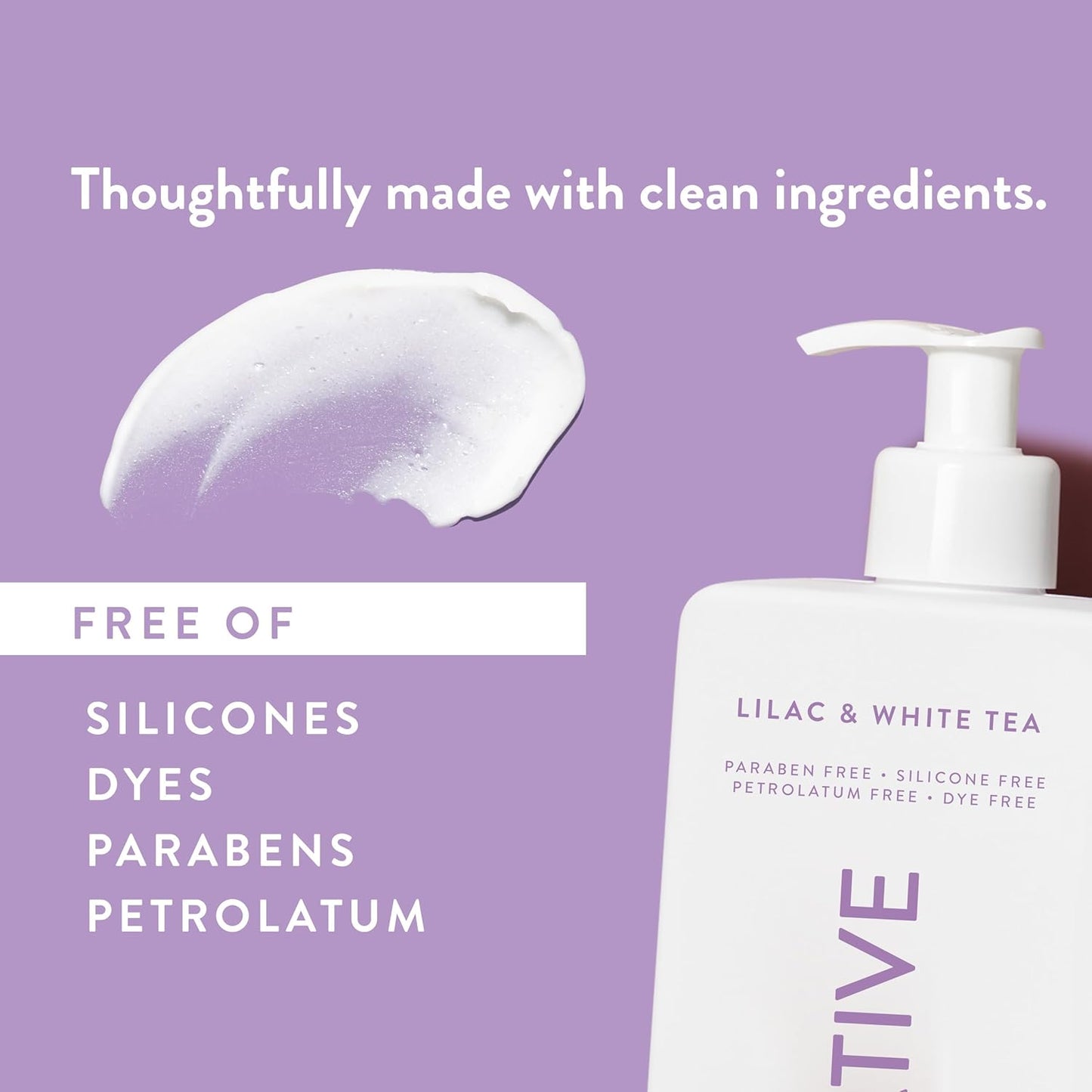 Native Body Lotion Contains Naturally Derived Plant-Based Moisturizers for Women and Men | Restores Dry Skin, Lilac & White Tea, 16.5 fl oz
