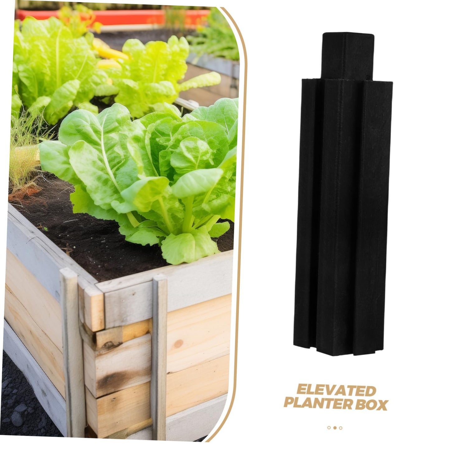 Gogogmee 8Pcs Raised Garden Bed Legs Plastic Planter Box Stands 6 Inch Height Easy Assembly Elevated Planter Accessories for Balcony Vegetable Gardening Outdoor Plant Support