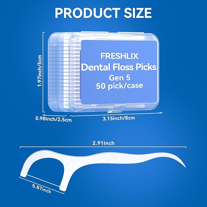 Dental Floss Picks 500 Count Tooth Picks Flossers Gen 3 Toothpicks Sticks to Remove Plaque & Protect Gingivae for Adults & Kids Teeth Cleaning