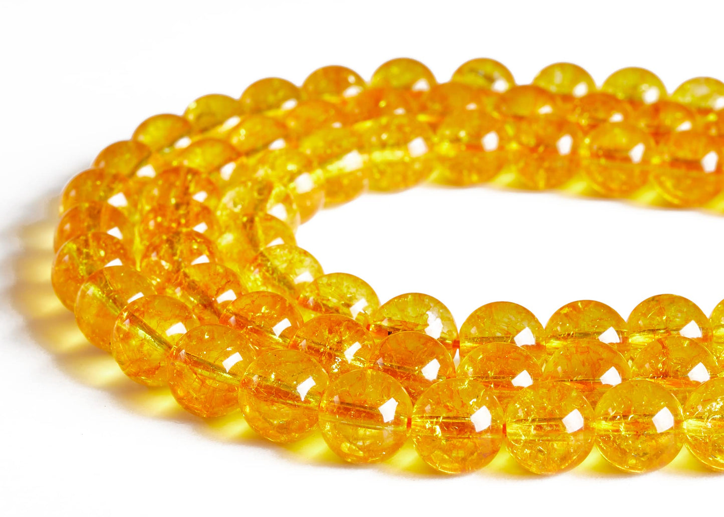100pcs 8mm Citrine Beads Natural Gemstone Beads Round Loose Beads for Jewelry Making