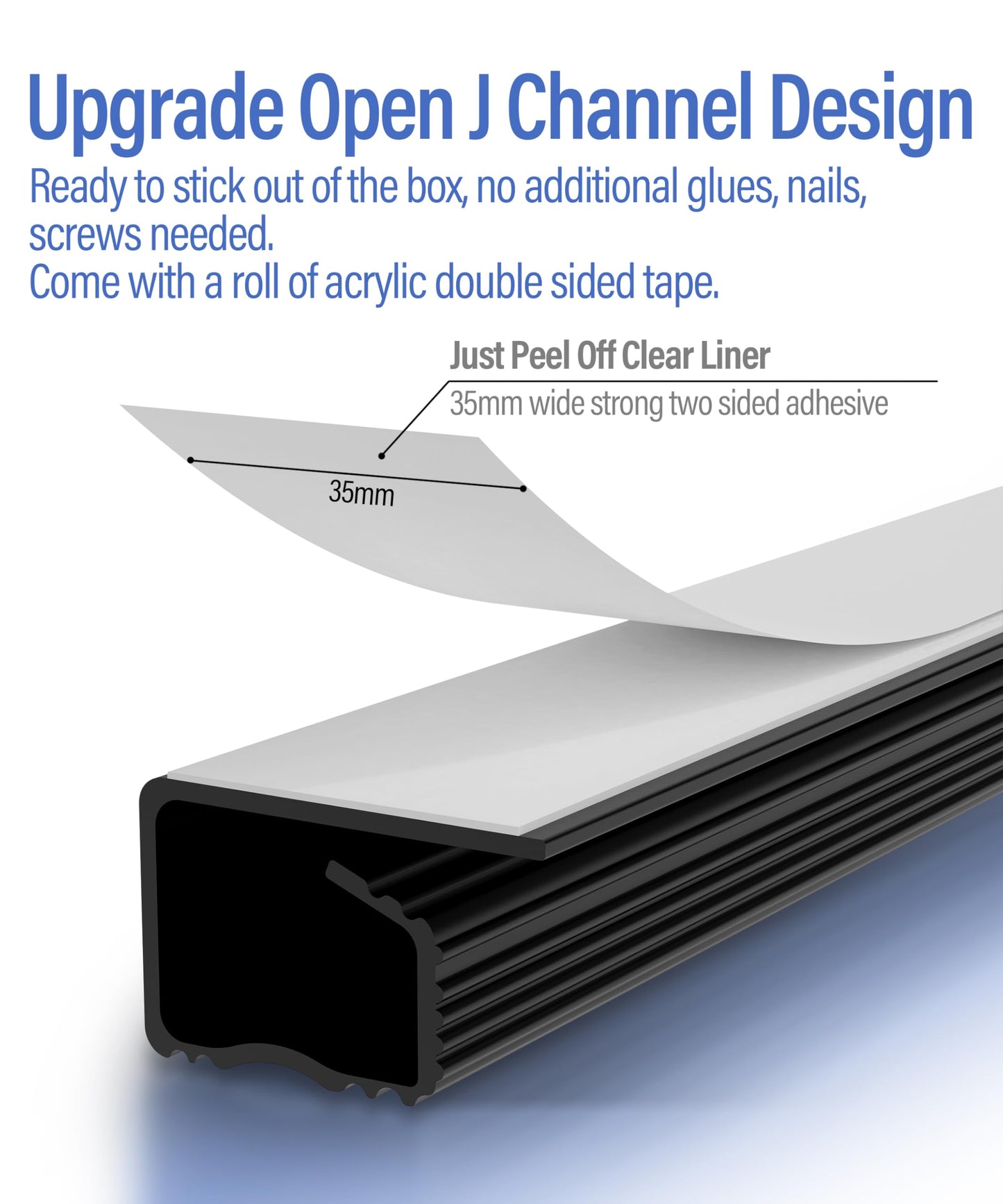 6 Pack Under Desk Cable Management Kit, J Channel Cable Raceway with Double Side Tape, Cord Organizer Tray for Desk, Easy Install, No Drilling, Cable Hider for Home & Office, Child & Pet Proof
