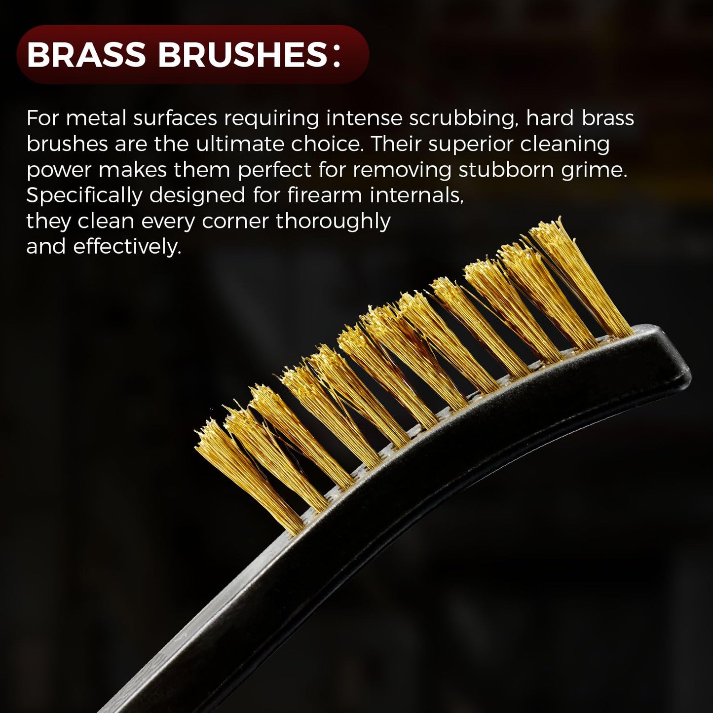 12 Pack Double-Ended Gun Cleaning Brushes Set, Brass Brush Gun Cleaning -Nylon Handle - All Purpose Cleaning Supplies Kit