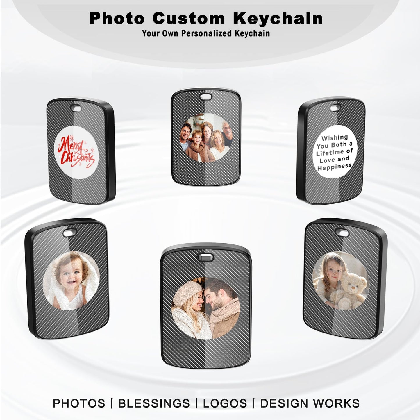 for mom, Customized Keychain with Picture, Personalized Photo Keychain with Build-in Find My Tracker, Contact Information, iOS 14.0 and Up - Perfect for Mother's Day&Birthday，Wedding，Everyday Gifting