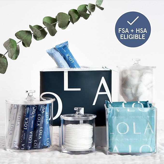 LOLA Organic Cotton Unscented Tampons, Regular Absorbency - 40 Count - Natural Ingredients, Chlorine & Toxin Free, Powerful Leak Protection - BPA Free