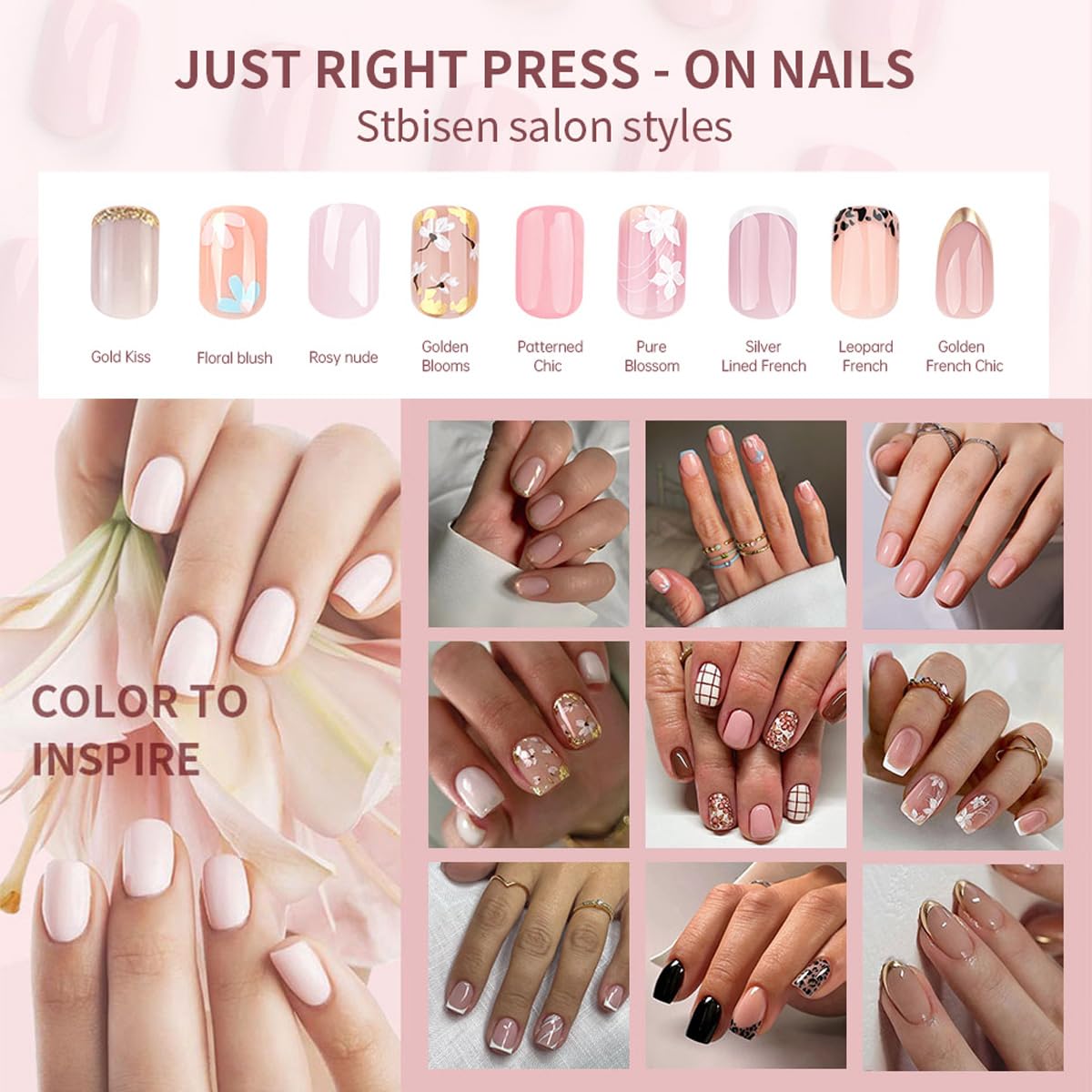 French Pink Press on Nails Short Oval, Summer Fake Nails with Sparkly Silver French Tips Designs, Glossy Gel Finish Acrylic Nails, Thick Reusable Glue on Nails Kit for Women, 24Pcs, Silver Blessing