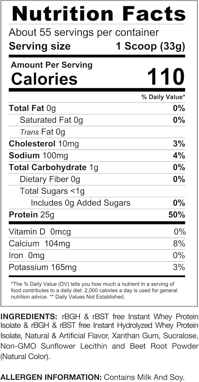Gaspari Nutrition Proven Whey, 100% Hydrolyzed Whey Isolate, High Protein, Lactose Free, Low Carbohydrate and Low Sugar (4lb, Strawberries & Cream)