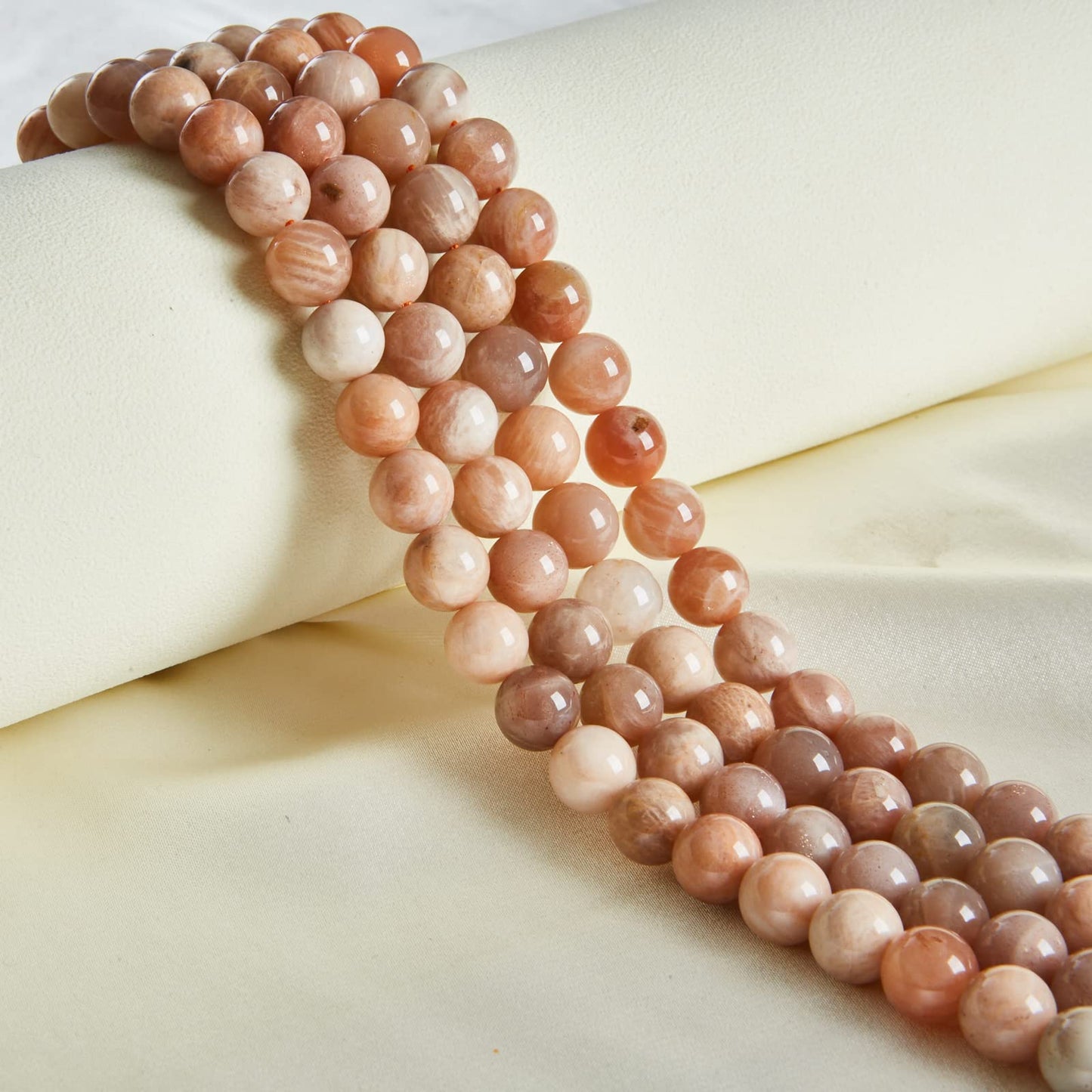 60pcs 6mm Sunstone Beads Natural Gemstone Beads Round Loose Beads for Jewelry Making