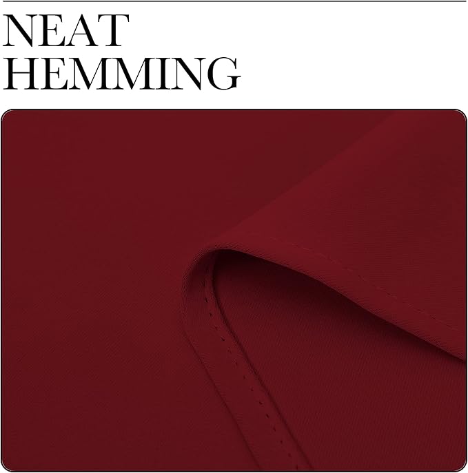 NICETOWN Burgundy Red Blackout Draperies Curtains - Pair of Grommet Top Thermal Insulated Blackout Decorative Curtains for Thanksgiving Day & Christmas Decor(55 inches Wide by 90 inches Long)