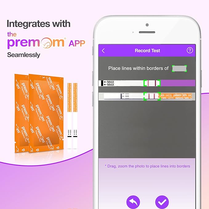 Premom Pregnancy Tests: hCG Strips 30 Pack + Pregnancy Test Stick 3 Pack Highly Accurate - Early Pregnancy Detection Kit for Rapid Results