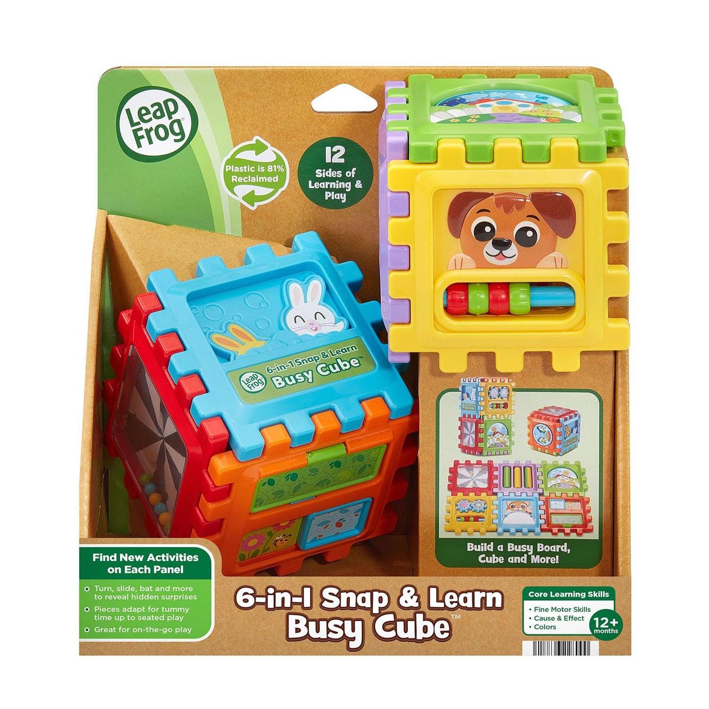 LeapFrog 6-in1 Snap and Learn Busy Cube Motor Skills Baby Toy