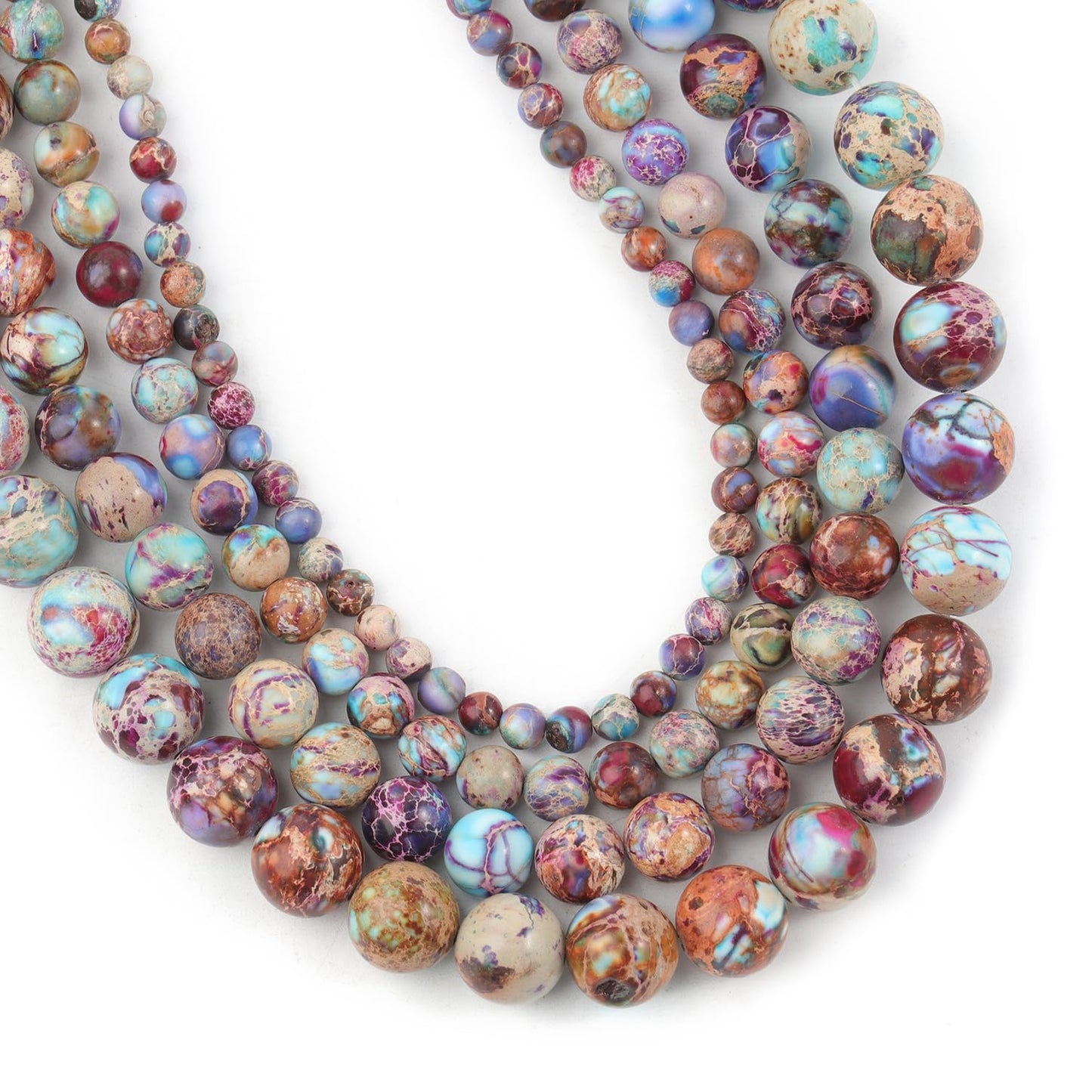 NITOPUPU 10mm 37pcs Purple Emperor Natural Stone Beads for Jewelry Making Supplies, Round Crystal Beads for Bracelets Necklace DIY Crafts