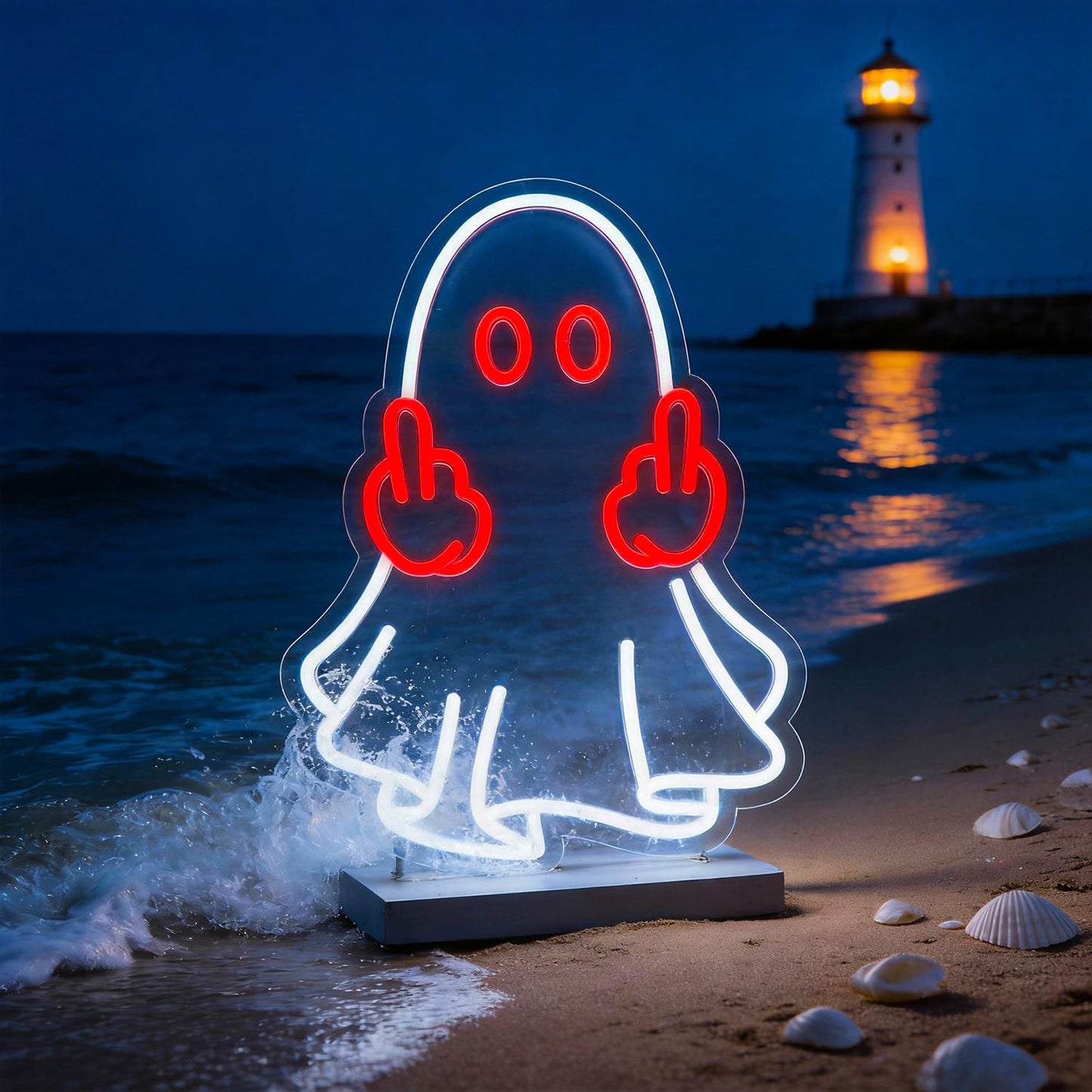 Ghost Neon Sign Led Neon Lights Signs for Wall Decor USB Powered Led for Room Decoration Home Bar Game Room Party Decor