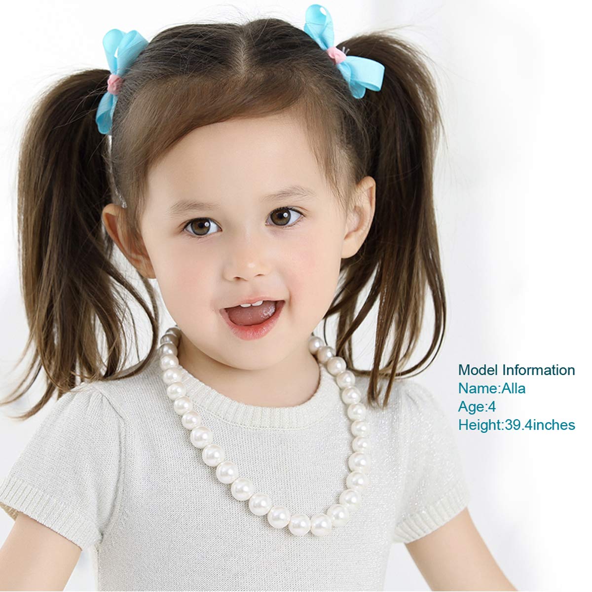 WELLKAGE Pearl Necklace for Girls (White) Ecofriendly Synthetic-resin