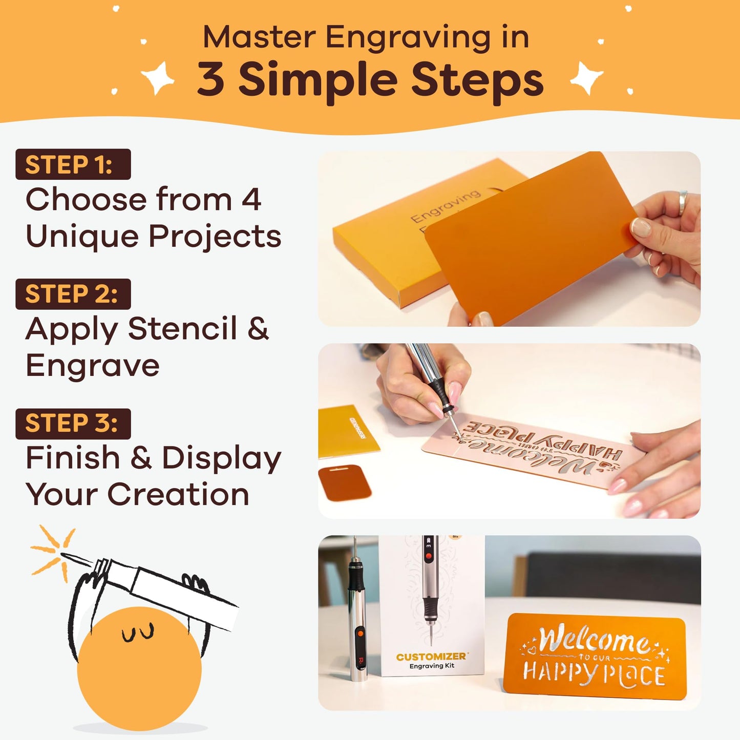 Resparked Customizer™ Special Edition Engraving Kit – DIY Starter Set with Engraving Pen, Bits & Materials – Create Personalized Keychains, Magnets & Metal Art – Giftable Craft Kit for Beginners