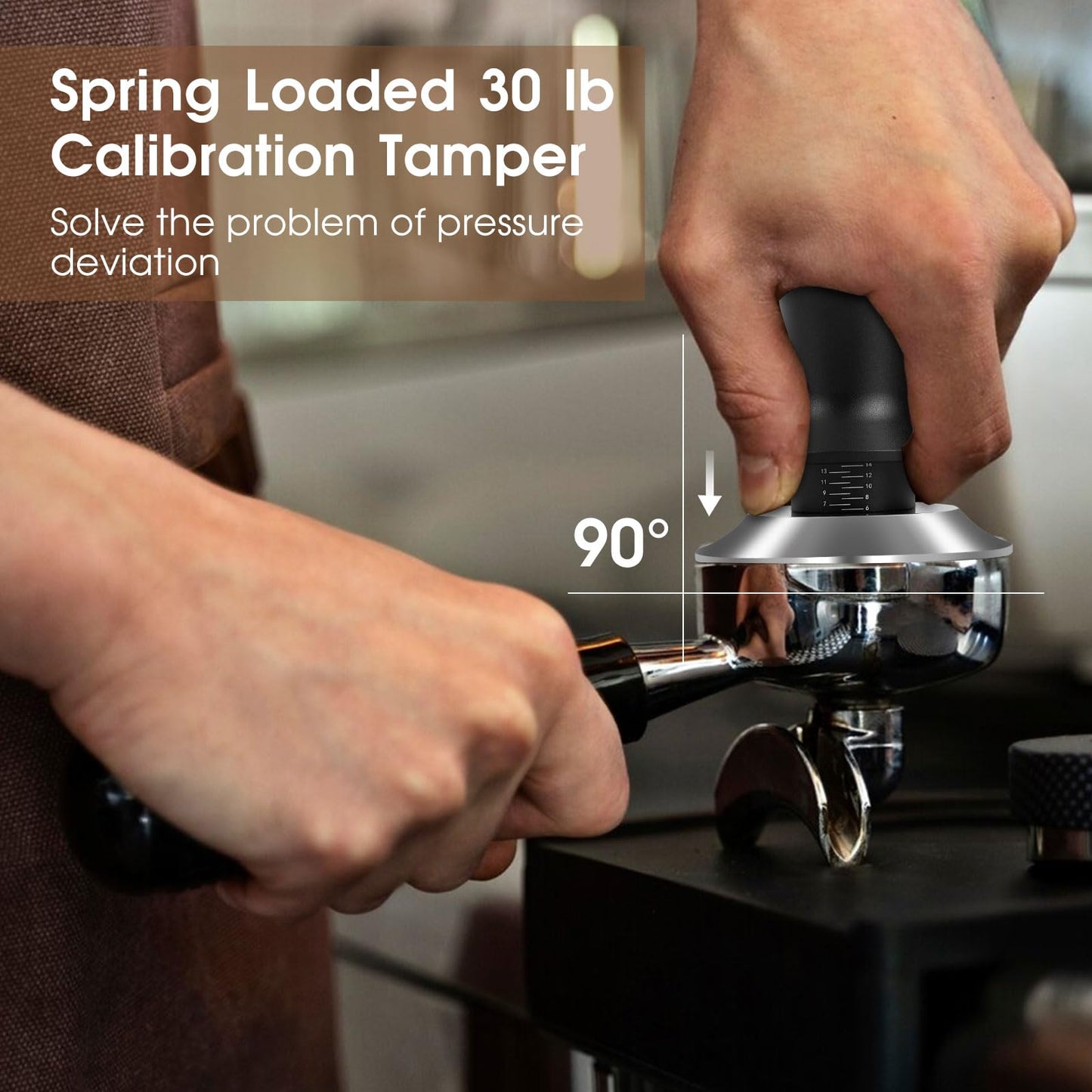 Reoszeank 51mm Espresso Accessories Kit, Espresso Distribution Tool, Spring Loaded Calibrated Tamper and Dosing Funnel Set, Coffee Distributor Leveler Fits Delonghi CASABREWS and atatix 51 mm Machines
