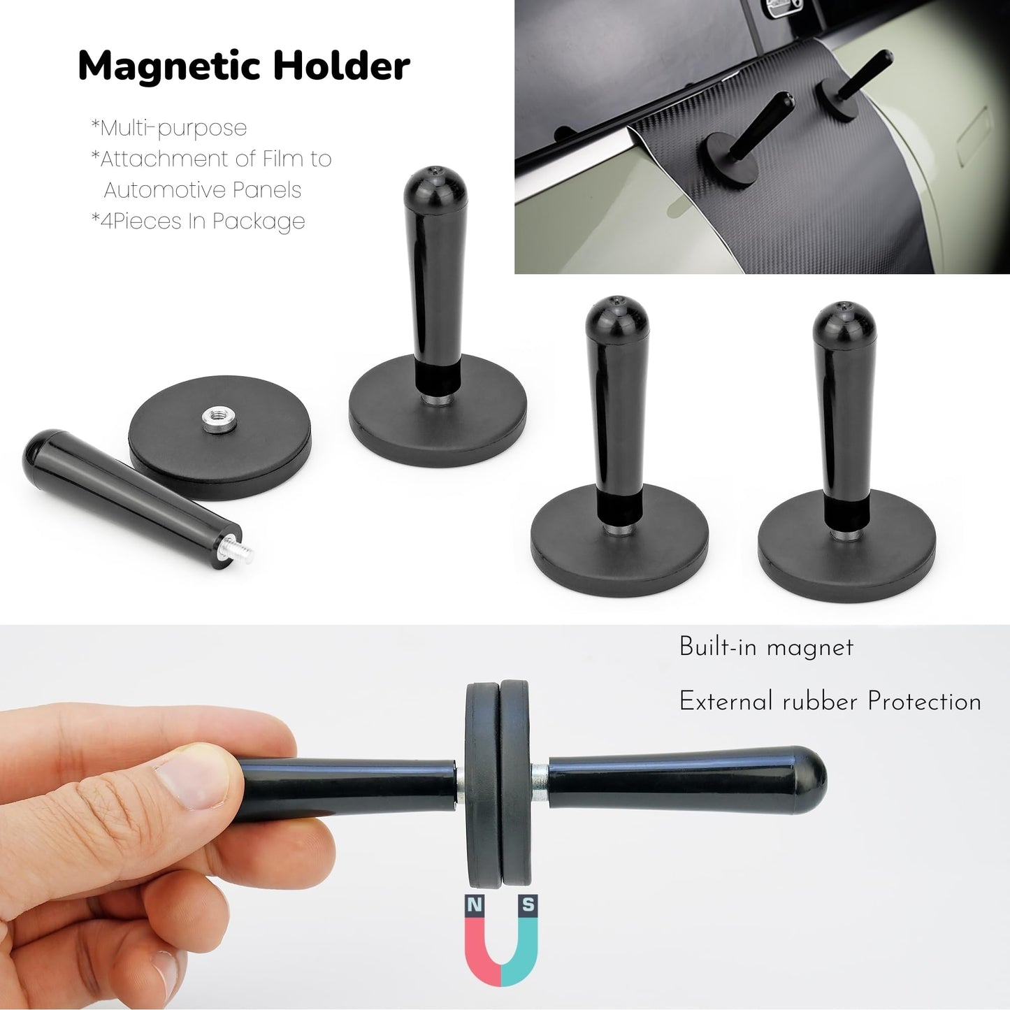 Vinyl Wrap Tool Kit with Heat Gun - 2000W Variable Hot Air Gun & Car Window Tint Kit - Includes Felt Squeegee, Magnets, Tool Pouch, Knife & Gloves for Auto Film, PPF, Decal, Wallpaper Installation
