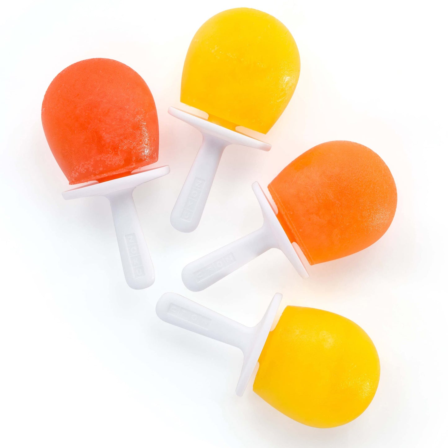 ZOKU Round Pop Molds - 4 Silicone Popsicle Molds with Reusable Sticks and Drip Guards, Easy-Release, BPA-Free
