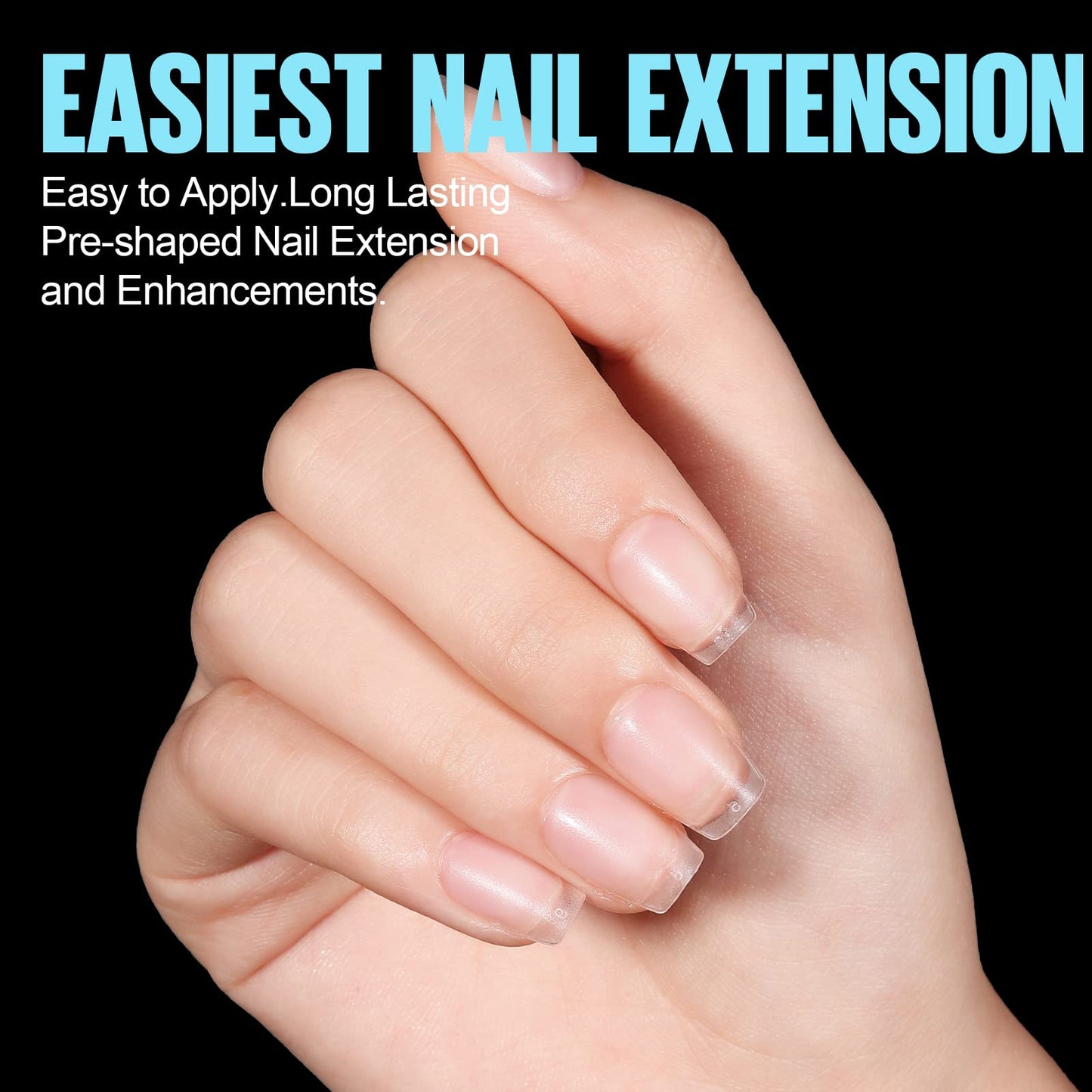 TOMICCA Extra Short Coffin Nail Tips, 15 Sizes 450Pcs Full Cover Gel Nail Tips for Extension Manicure, Acrylic Pre-shaped Double-sided Matte Fake Nails Christmas Nails with Box