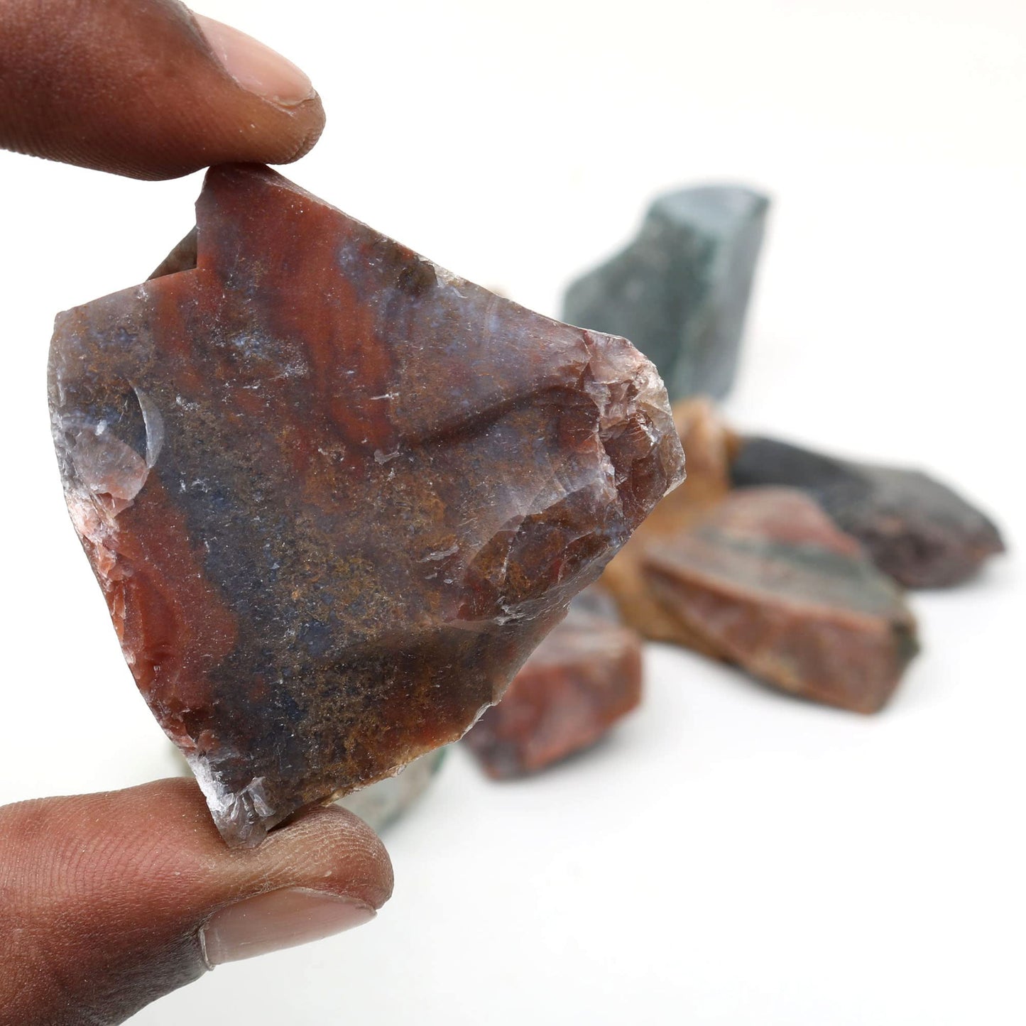 REAL-GEMS Natural Raw Healing Crystals Rough Stones for Tumbling, Cabbing, Polishing, Wire Wrapping, Wicca & Reiki Crystal Healing, Mix Gemstones,7 Chakra (Multi Opal)