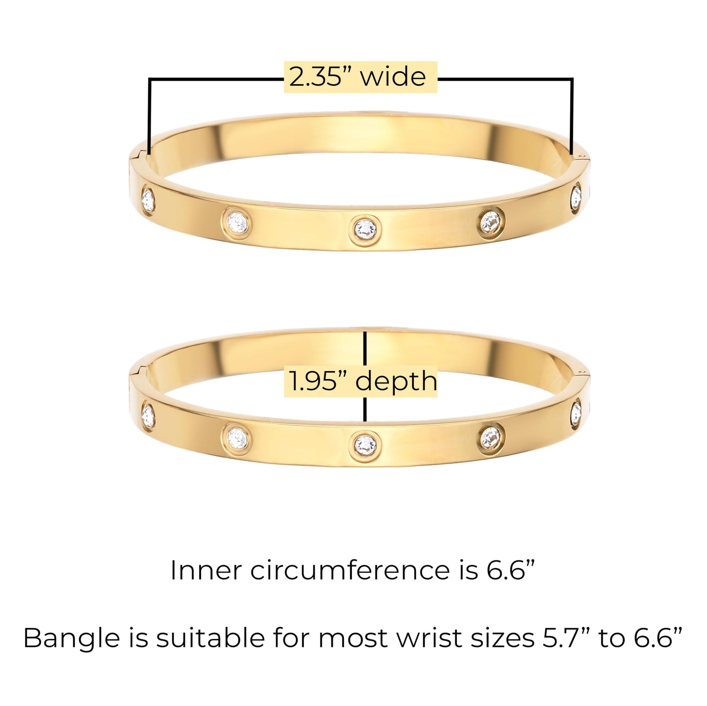 Billet-doux 18K Gold Plated Nail Love Bangle Bracelets Set For Women, Stackable Four-Leaf Clover Adjustable Tennis Bracelet Non-Tarnish Trendy Jewelry Gifts Perfect for Her