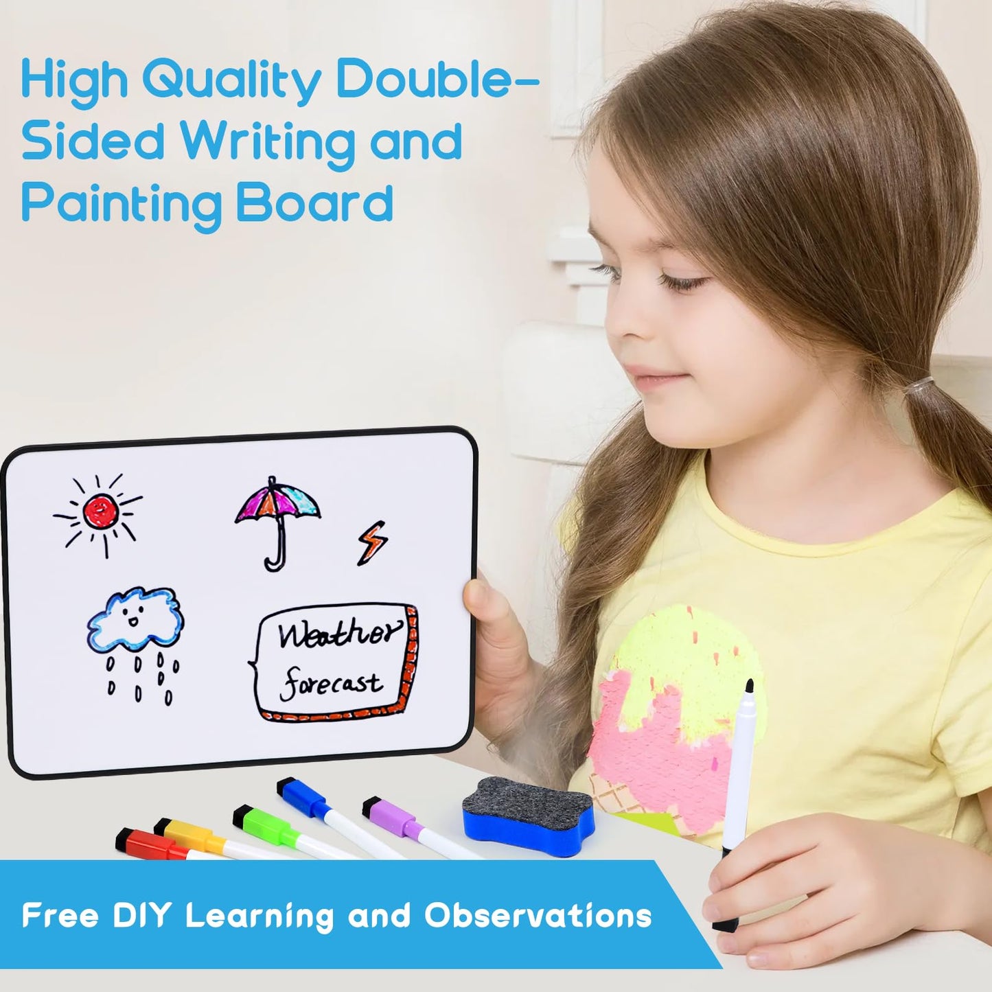 HarVow Busy Book with Classified Storage Box & Double-Sided Writing Board, 15 Themes Montessori Preschool Learning Activities, Pre-Assembled Ready to Use, Sensory Travel Toys for Toddlers Ages 3-5