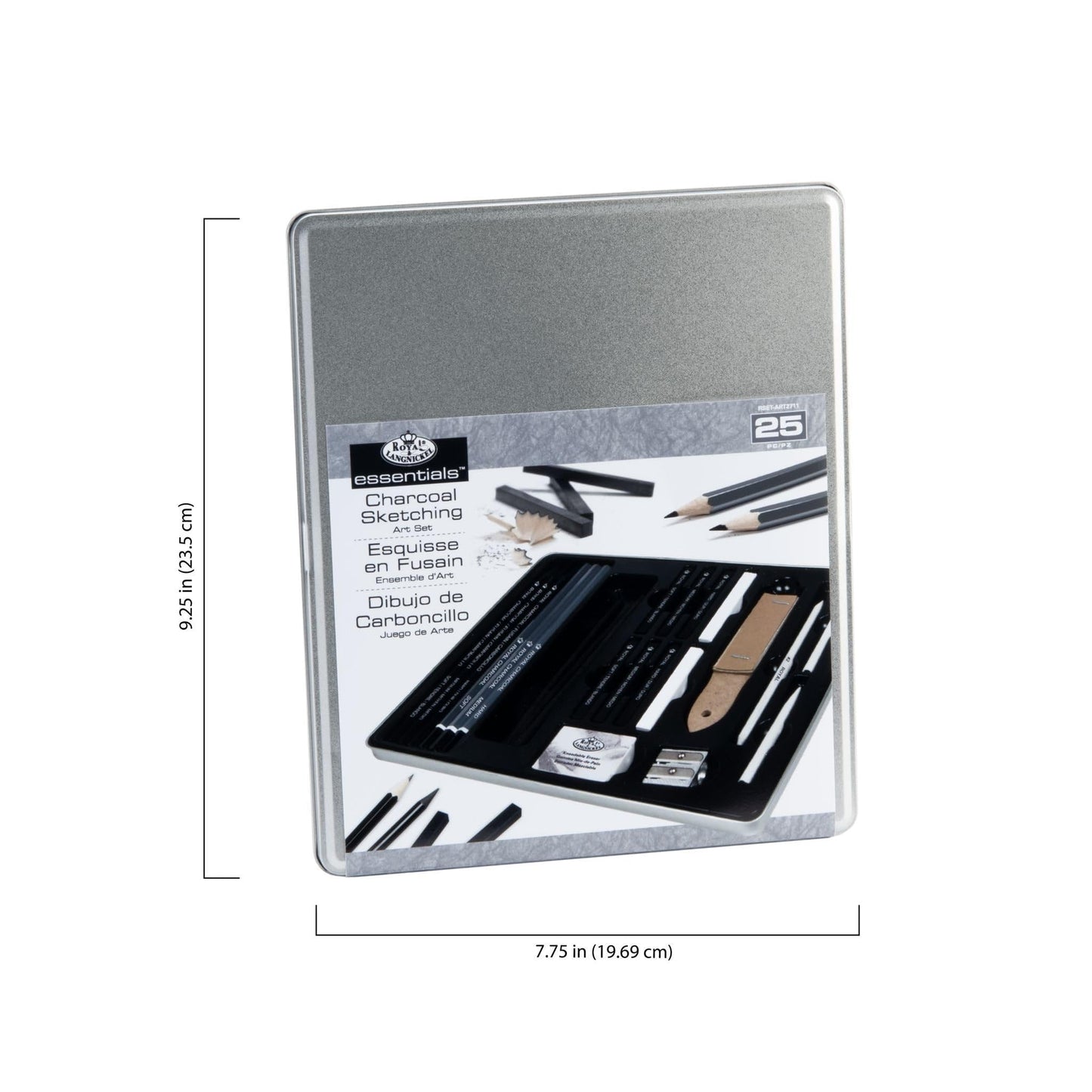 Essentials(TM) Medium Charcoal Art Set W/Tin