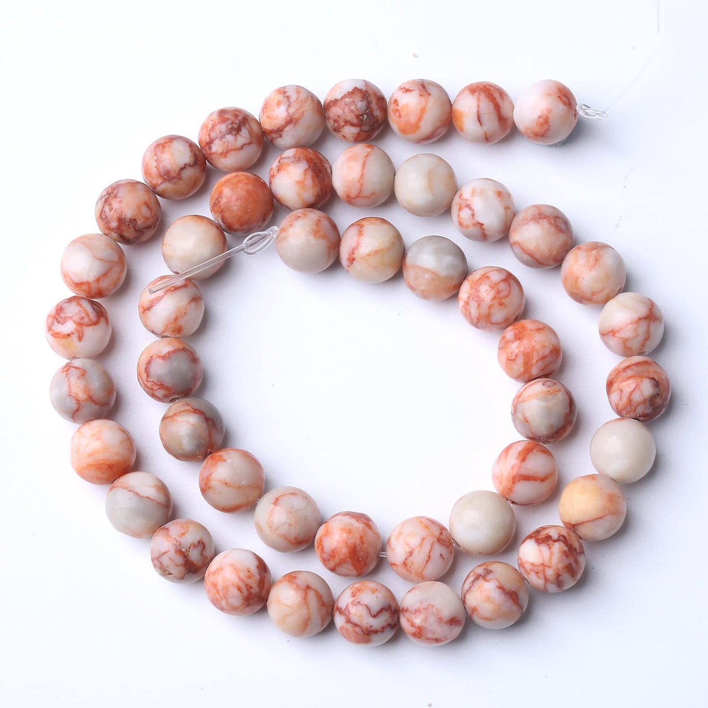 60pcs 6mm Natural Red Crazy Lace Agate Stone Beads Round Loose Spacer Beads for Jewelry Making DIY Bracelet,Energy Stone Healing Power (6mm, Red Crazy Lace Agate)