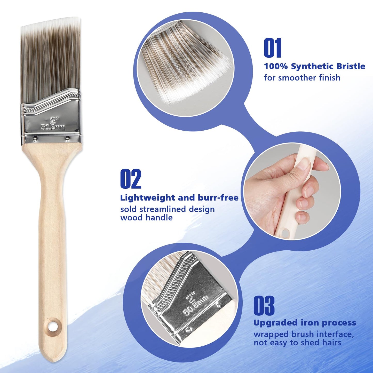 Rhibak Paint Roller Kit with Extension Pole, 27 Piece Set, 2 to 4 Ft Pole, 4"9" Paint Rollers, Paint Brushes Set for Professional Painting,House Paint Roller for All Latex and Oil Paints & Stains