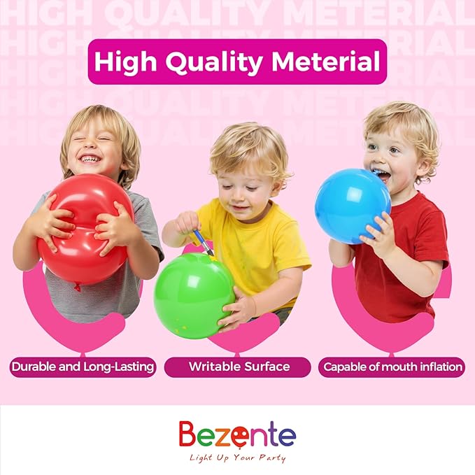 Bezente Pearl White Giant Balloons 36 Inch - 8 Pack Jumbo Ivory Balloons Large Round Pearlescent White Latex Balloons for Christmas Anniversary Wedding Baby Shower Birthday Party Decorations