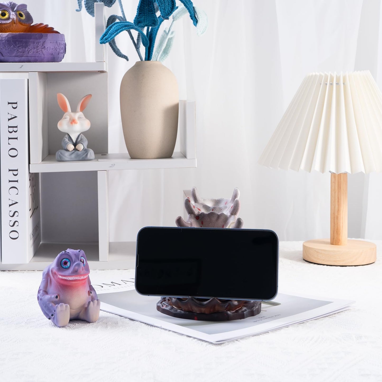 LETAPCLAWTTT ‌Premium Resin Pen Holder with Glasses & Phone Stand - Multi-functional Desk Organizer for Office, Study & Home, Stylish Gift