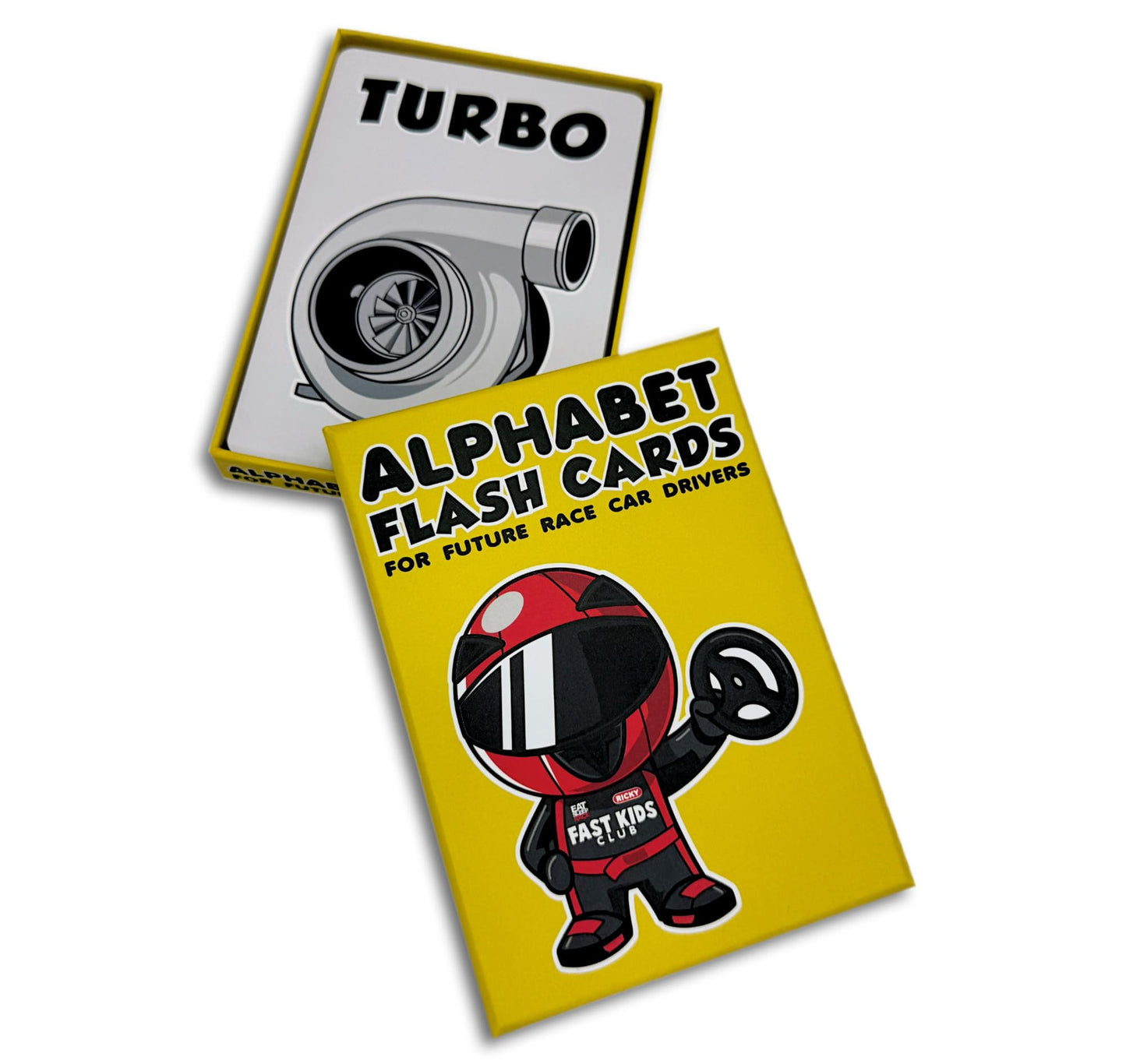 Alphabet Flash Cards for Future Race Car Drivers (ABC Baby, Children, Toddler, 26 Cards)