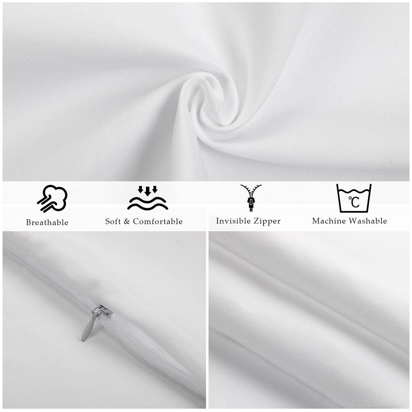 Breling 12 Pcs Sublimation Pillow Case Custom Blank Cushion Covers Bulk, Heat Transfer Printing Pillow Covers White Polyester Peach Skin DIY Kit with 2 Rolls 108 ft Heat Tape (16 x 16 Inch)