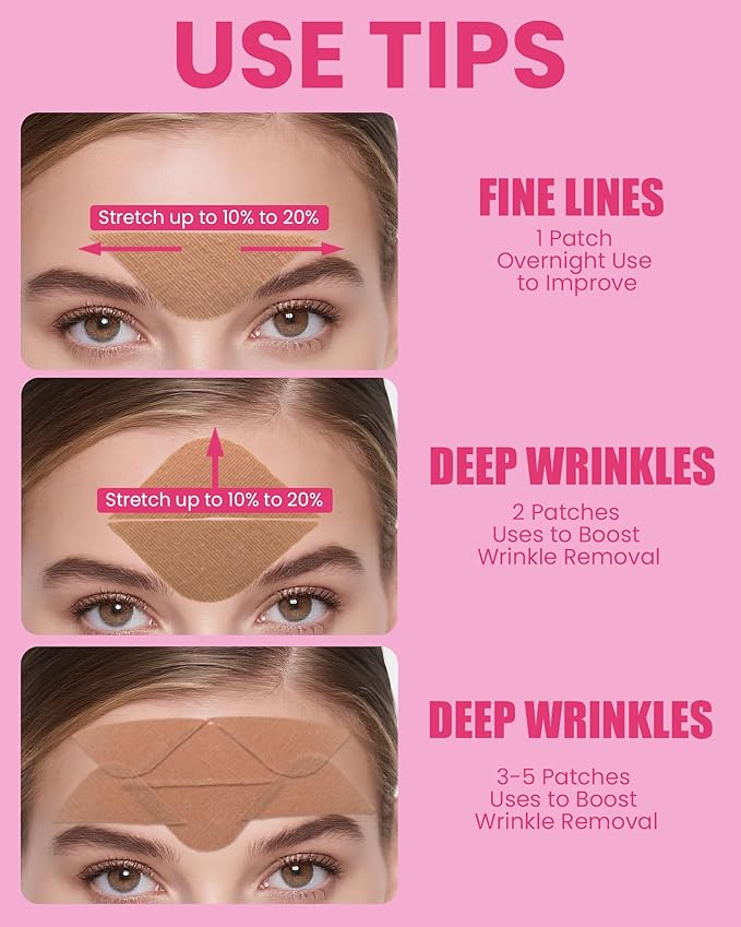 Akissos Anti Wrinkle Patches 160PCS Update Version Full Facial Forehead Wrinkle Patches, Face Tape for Wrinkles Overnight to Smooth Lift Forehead Eyebrow Frown 11 Eye Crow's Feet Smile Lines Lip