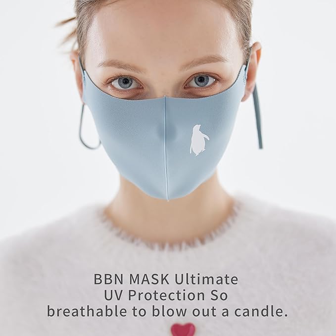 BBN Reusable Sunscreen Cloth Face Mask: 3-Pack Washable Cover for Summer Outdoor Use - Adjustable for Women & Teens