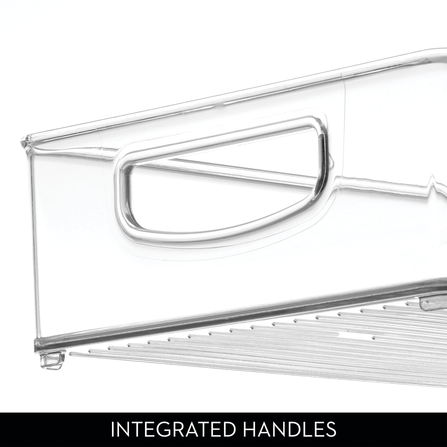 iDesign Stackable Pantry Bin for Kitchen Cabinets, Fridge, or Freezer Storage, Clear, Made in USA