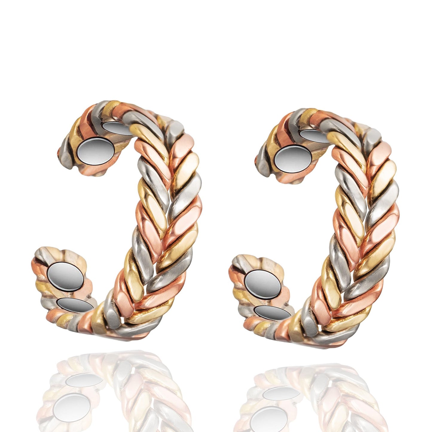 MagVIVACE 2 of Pack Copper Ring for Women, Magnetic Ring, Magnet, Jewelry (bh)