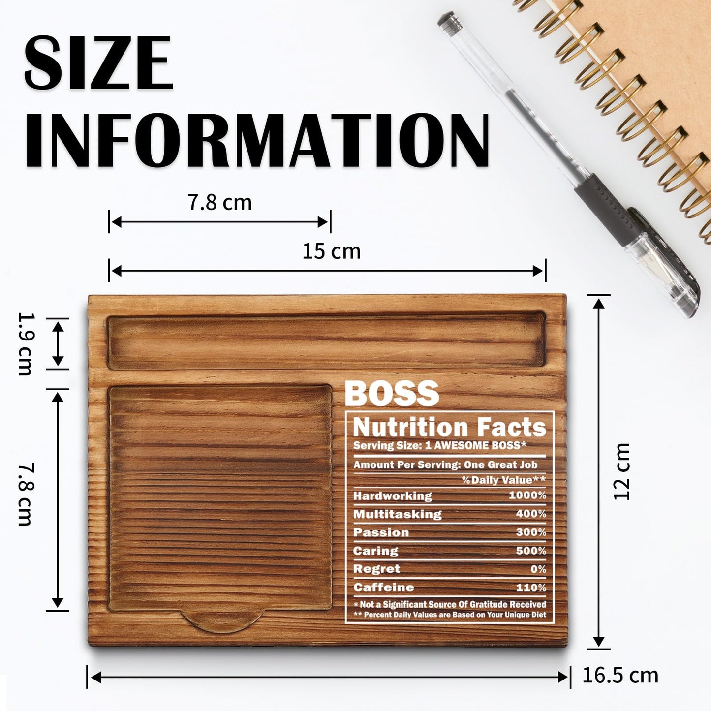 wainvniaw Boss Appreciation Gifts, Boss Sticky Note Holder, Boss Office Decor, Boss Desk Organization, Boss Desk Self-Stick Note Pad Holders WPP40