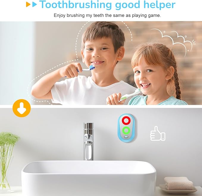 Toothbrush Timer for Kids 2 to 3 Minutes, Funny Novelty Gift for Kids Adults, Magnetic Waterproof Timer with Color Lights in Bathroom for Children Training Coach (Blue)