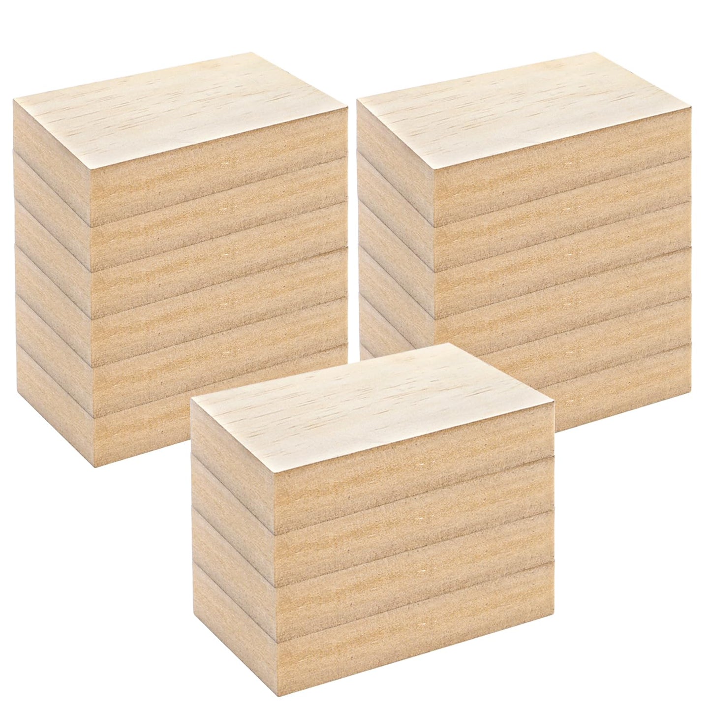DEAYOU 16 Pack Unfinished Wood Blocks for Crafts, Blank MDF Board, Wooden Rectangle Blocks, 1 Inch Thick Smooth Paintable Wood Pieces for DIY Projects, Painting, Engraving, Chip Carving, 5" x 3"