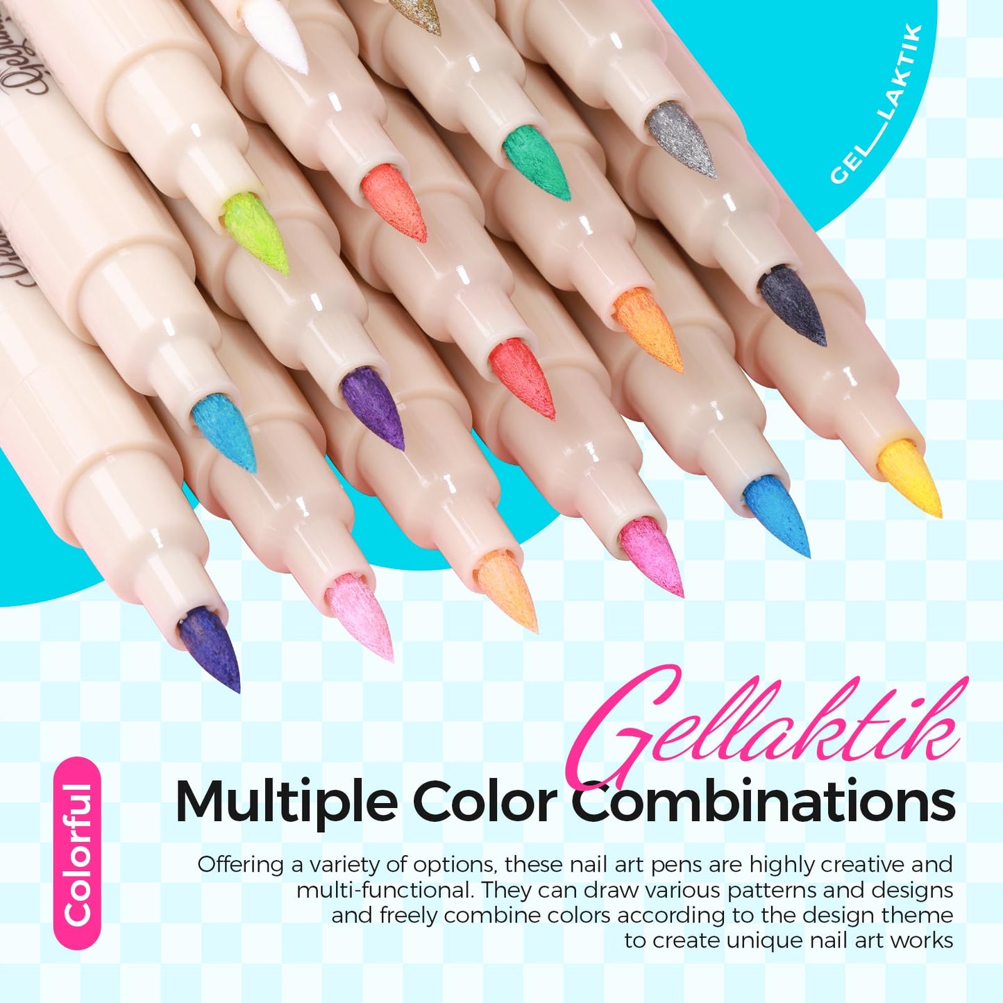 18 Color 3D Nail Art Pens Set, 0.7MM Nail Polish Pens for Nail Art Dotting Pen Drawing Painting Liner Brush for DIY Nail Design, Home & Salon Manicure Tools