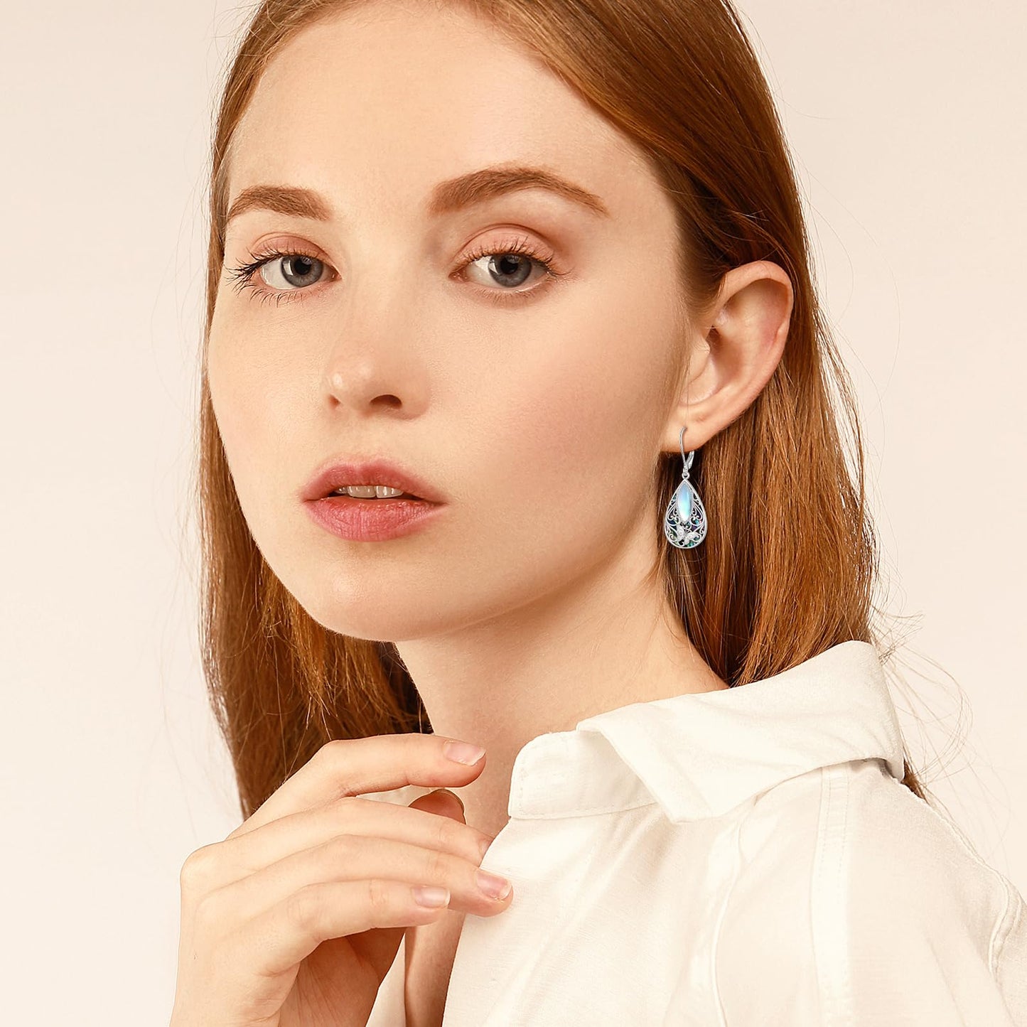 Butterfly Filigree Earrings Sterling Silver Teardrop Abalone Shell Drop Dangle Filigree Leverback Earrings Jewelry Gifts for Women