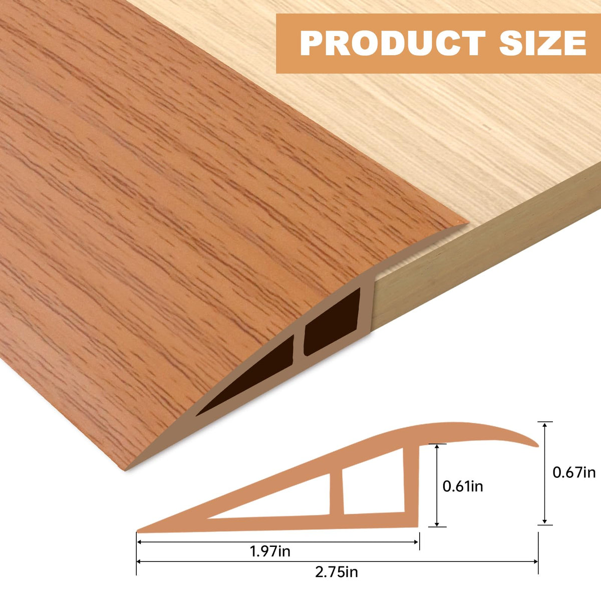 Vinyl Door Threshold Flooring Transition Strip Self Adhesive Carpet Edging Strip for Laminate Doorway Edge Threshold from 2 (10 Foot)