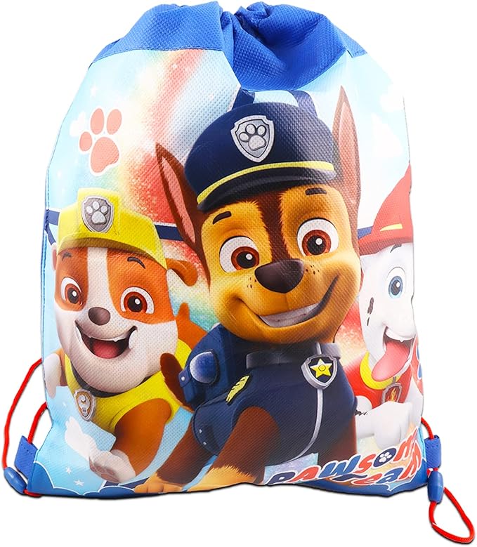 Nick Shop Paw Patrol Sleepover Set for Boys and Girls ~ 5 Pc Bundle with 45 x 60 Inch Fleece Blanket, Tote Bag, Stickers, More Bedroom Decor Kids, Toddlers, blankets