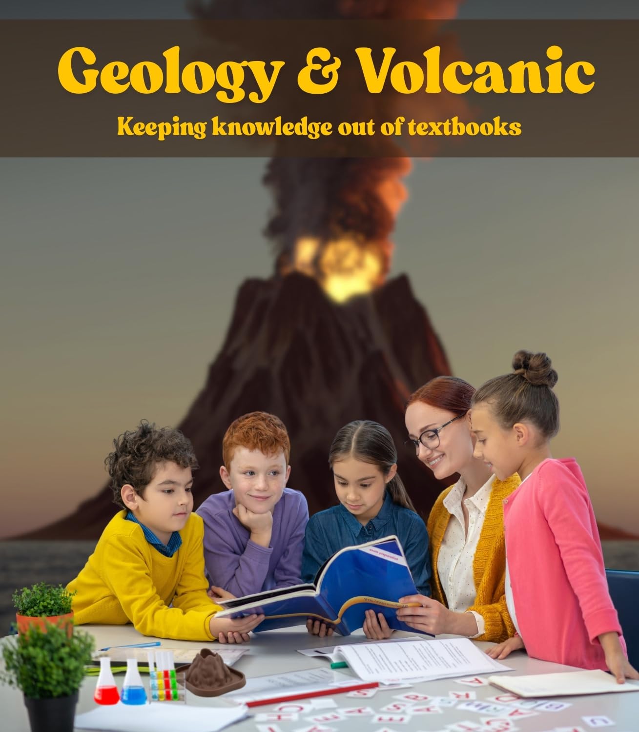 JINKEYULV 20 Pcs Volcano Science Kit - DIY Demonstration Model & Fairy Garden Decoration Valentines Classroom Gifts