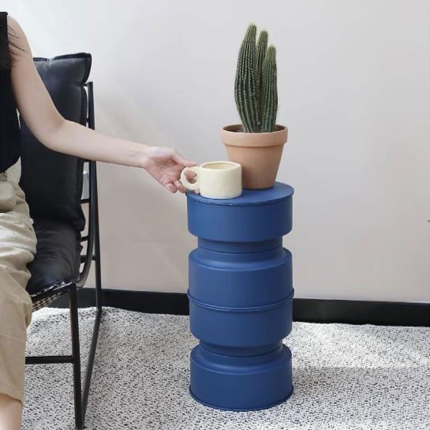 Displays Small Side Table Plant Stand Indoor, Metal for Flower Pots, Coffee Holder, Modern Home Decor Round End Snack Everyday
