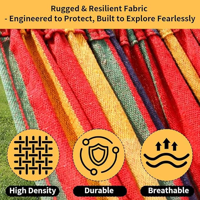 2Pack Hammocks | Camping Hammock | Portable Outdoor Hammock Set | for Hiking, Backpacking and Camping | 2pcs(Red Stripe and Blue Stripe)