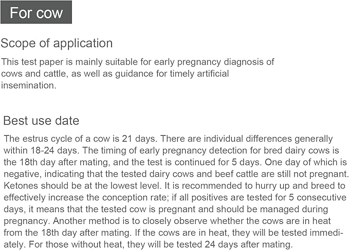 Cow Pregnancy Test Strip, Accurate Livestock Veterinary Equipment with High Accuracy Rate and Convenient to Use
