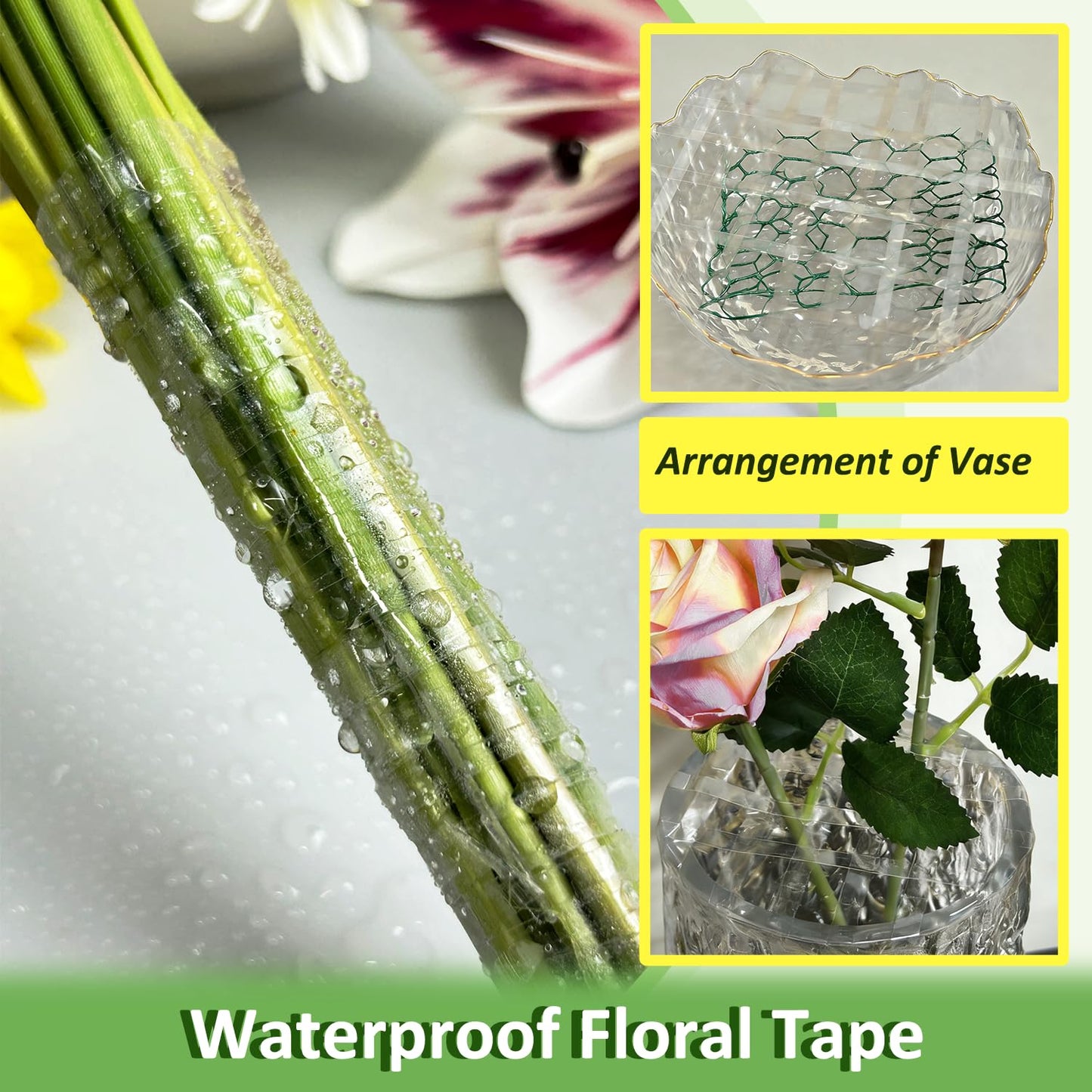 Floral Chicken Wire for Craft Kit, 4" x 396" Lightweight Chicken Wire for Floral Arrangement, Hexagonal Galvanized Chicken Wire Netting with Floral Tape, Plier, Tie, Gloves(Silver,4" x 396")