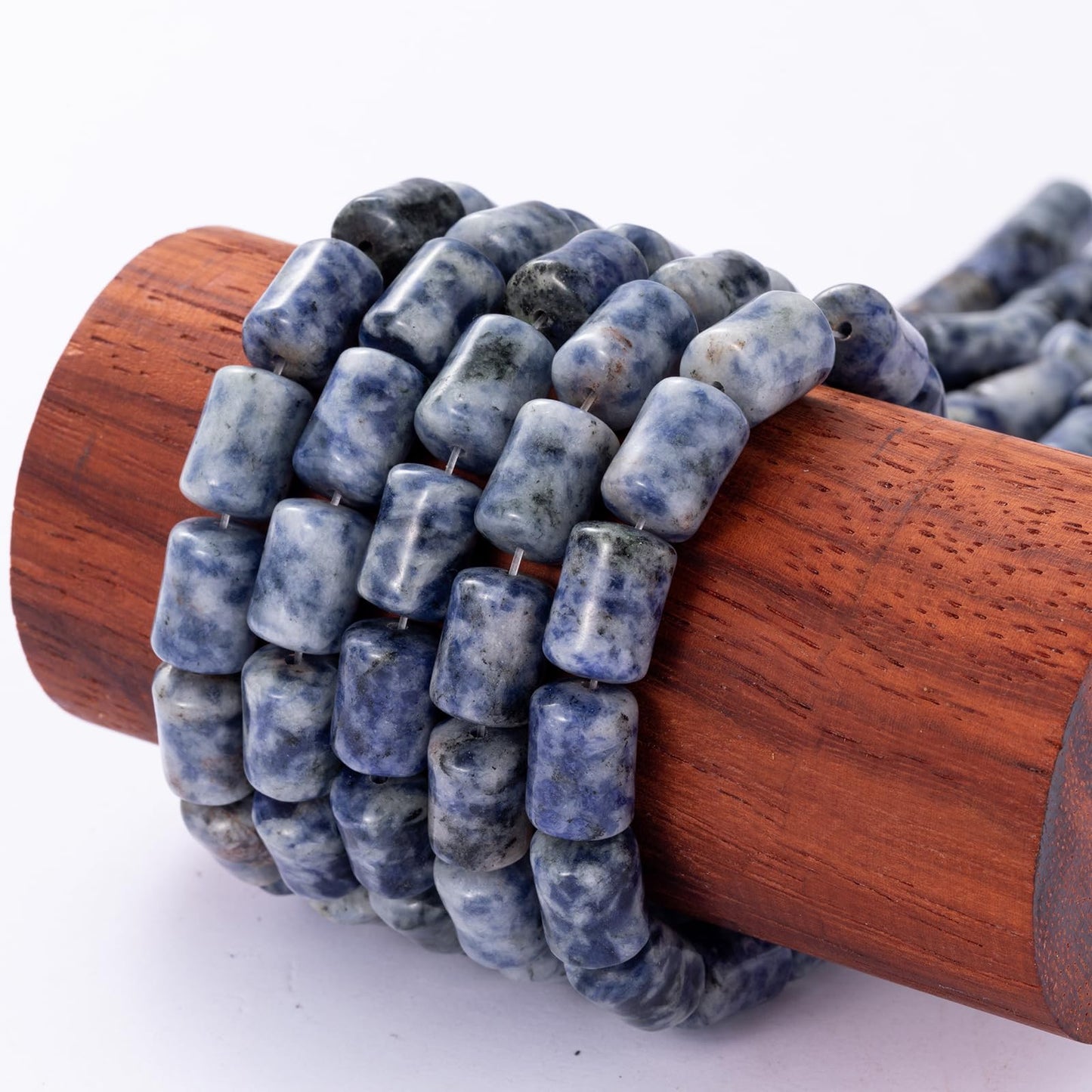 Natural Blue Sodalite Cylinder Tube Beads 10x14mm 38cm/str Loose Semi Gemstone Stone Beads for Making Bracelets Necklace