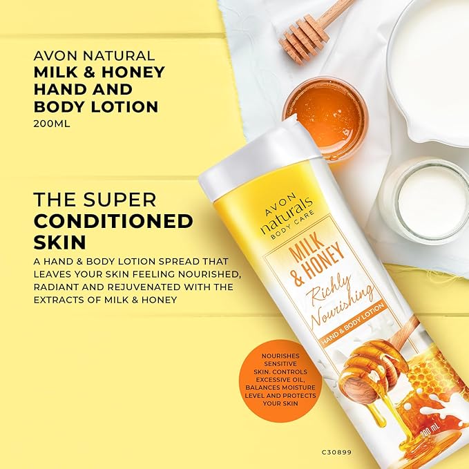 AVON Naturals Body Care Milk and Honey Hand and Body Lotion - 200ml
